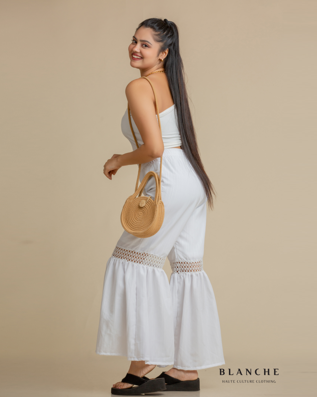 Wide Leg Pant - White