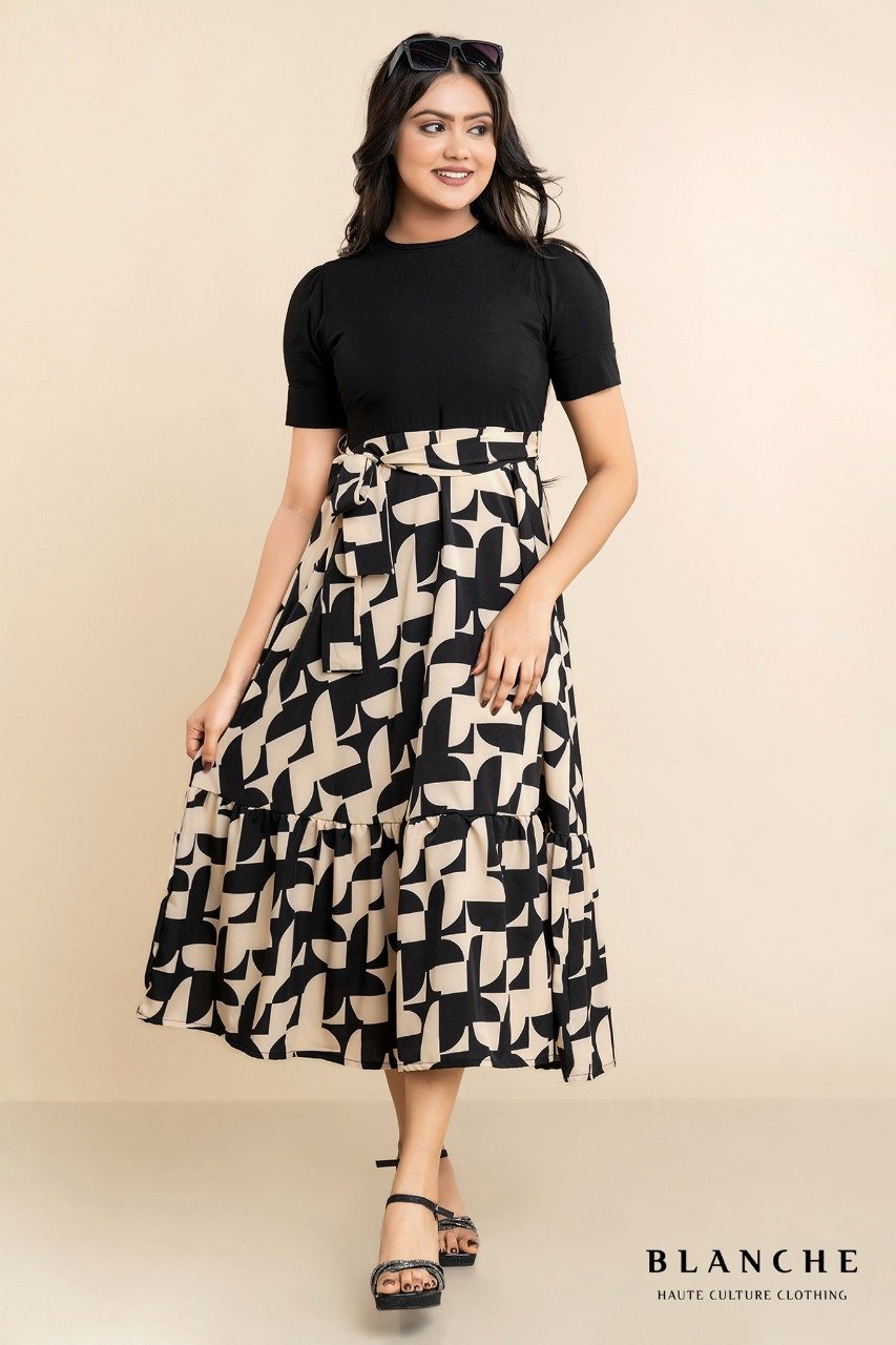 Classic Print Dress