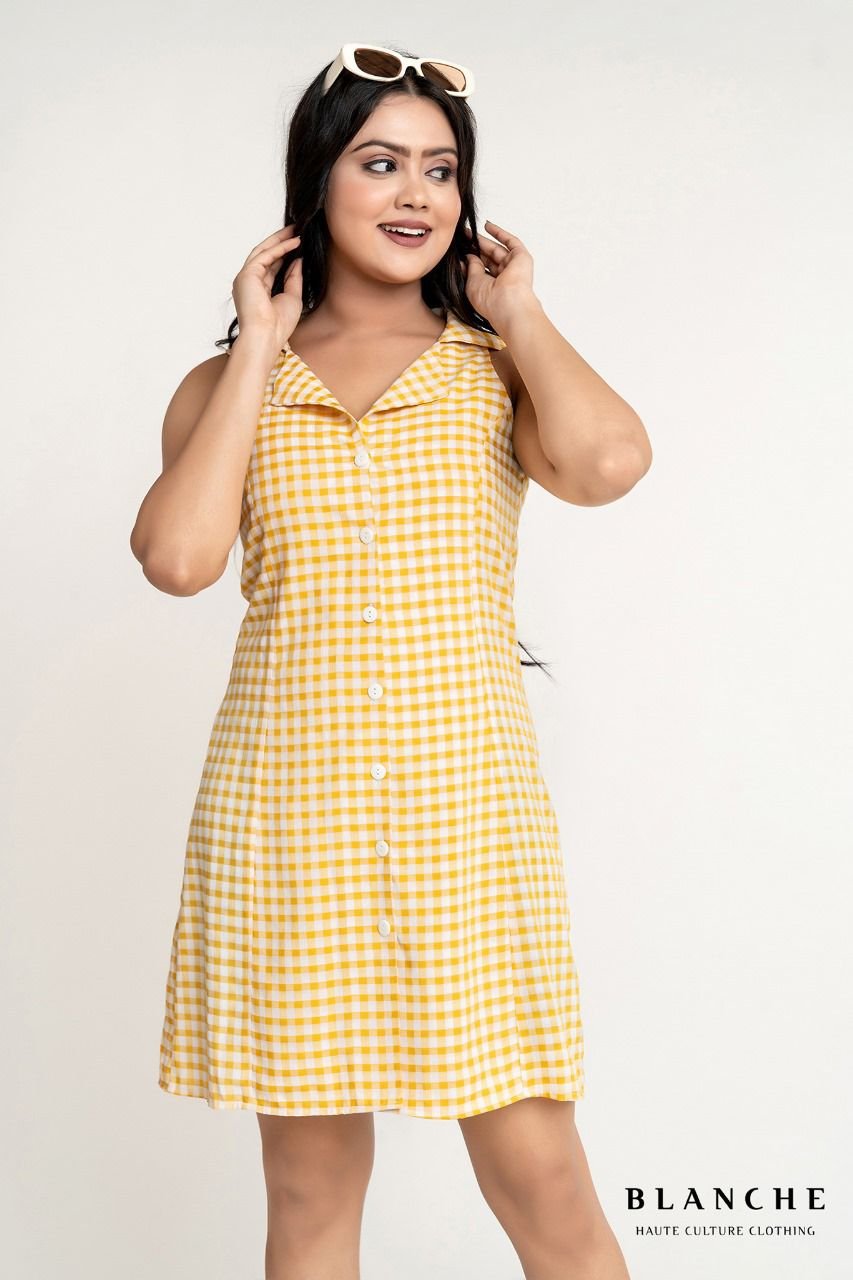 Soft Check Dress