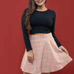 Plaid Pleated Skirt