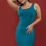 Peacock Green Bodycon Dress