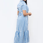 Stripe Printed Maxi Dress