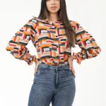 Geo Pop Button-Up Shirt