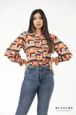 Geo Pop Button-Up Shirt