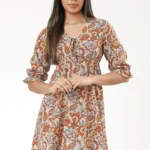 Boho Floral Ruffle Mini Dress