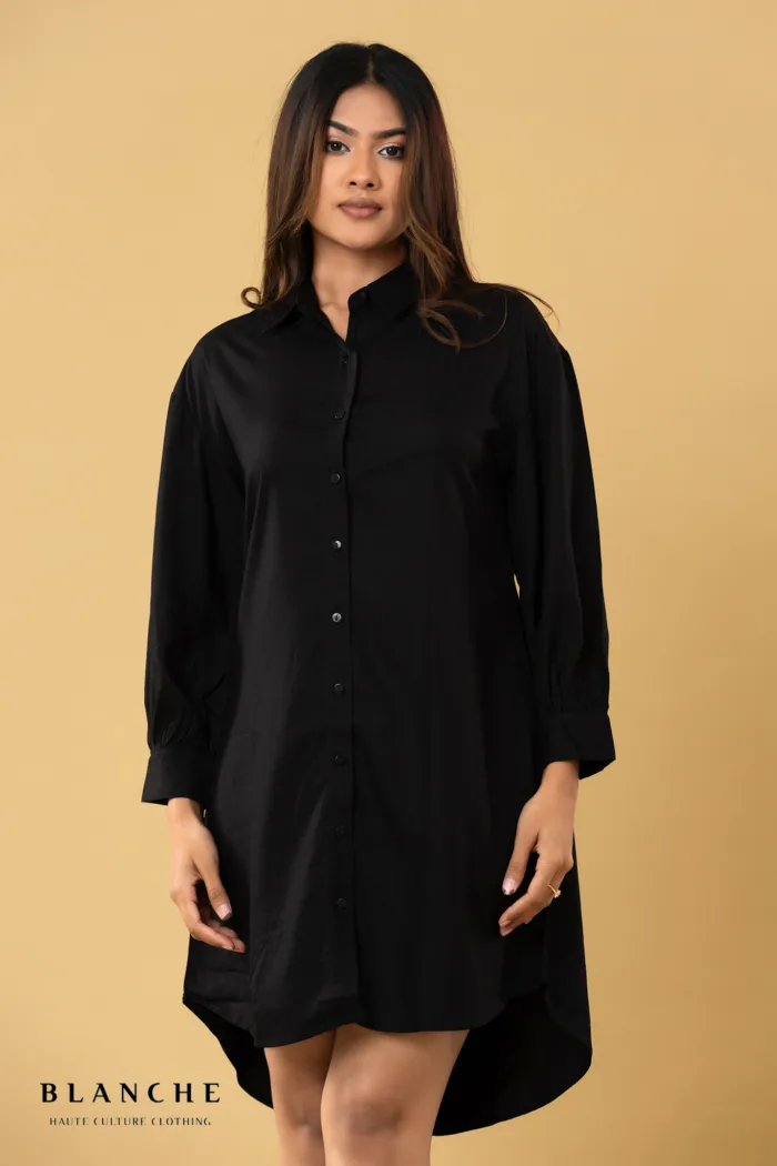 Dark Noir Shirt Dress - Image 1