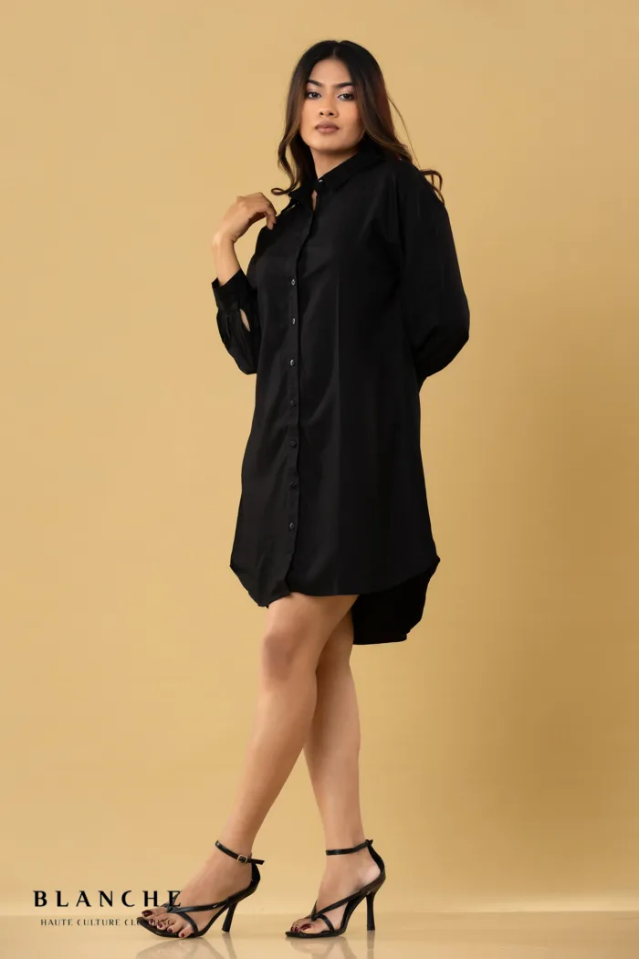 Dark Noir Shirt Dress - Image 3