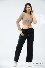 Mono Cutout Ribbed Top - Image 2