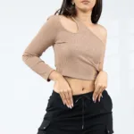 Mono Cutout Ribbed Top