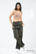 MetroFit Cargo Pants – Dark Green - Image 2