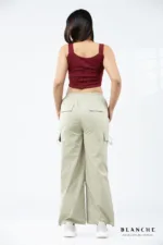 Burgundy Cropped Tank Top - Image 2