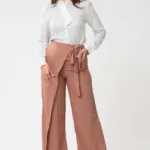 Blush Wrap-Tie Palazzo