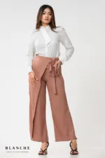 Blush Wrap-Tie Palazzo
