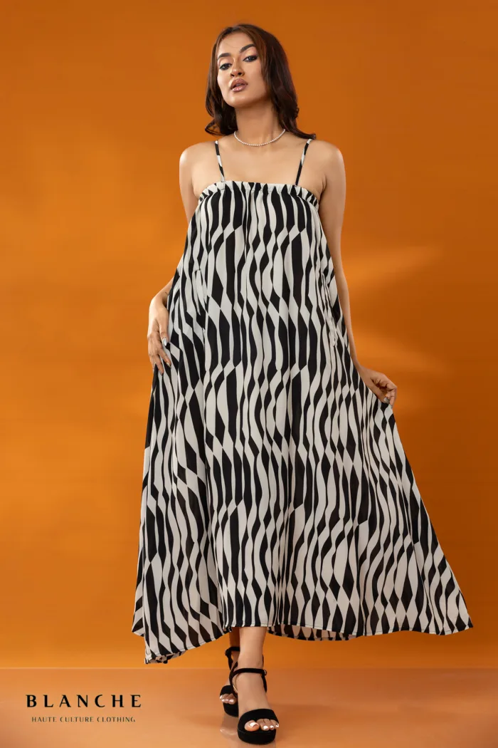 Breezy Lines Maxi Dress - Image 1