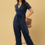 Navy Wrap Jumpsuit