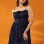 Navy Knot Mini Dress