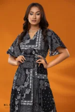 Noir Collage Maxi Dress - Image 2