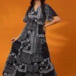 Noir Collage Maxi Dress