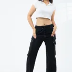 Polo Rib Crop Top