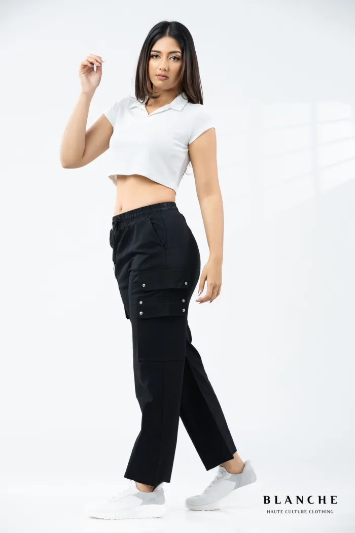 Polo Rib Crop Top - Image 2