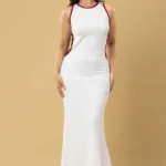 Sidecut Maxi Dress - White