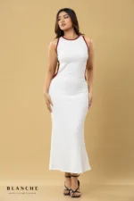 Sidecut Maxi Dress - White