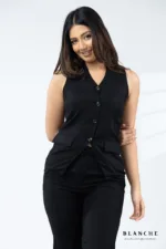 V - Neck Sleeveless Top