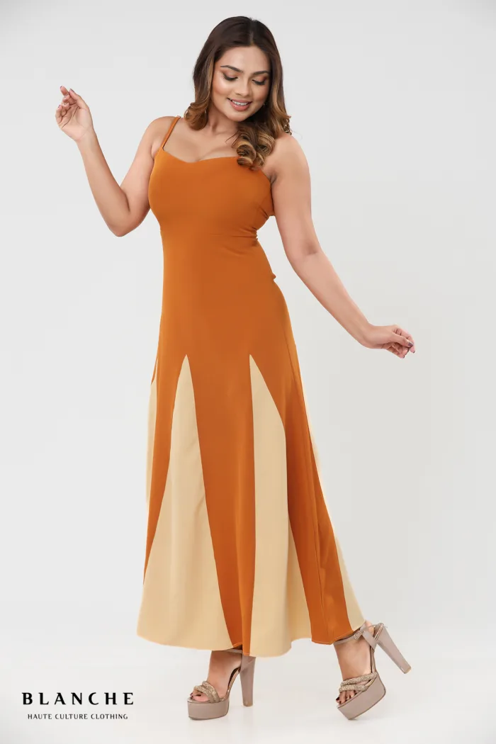Amber Panelled Flare Dress - Image 1