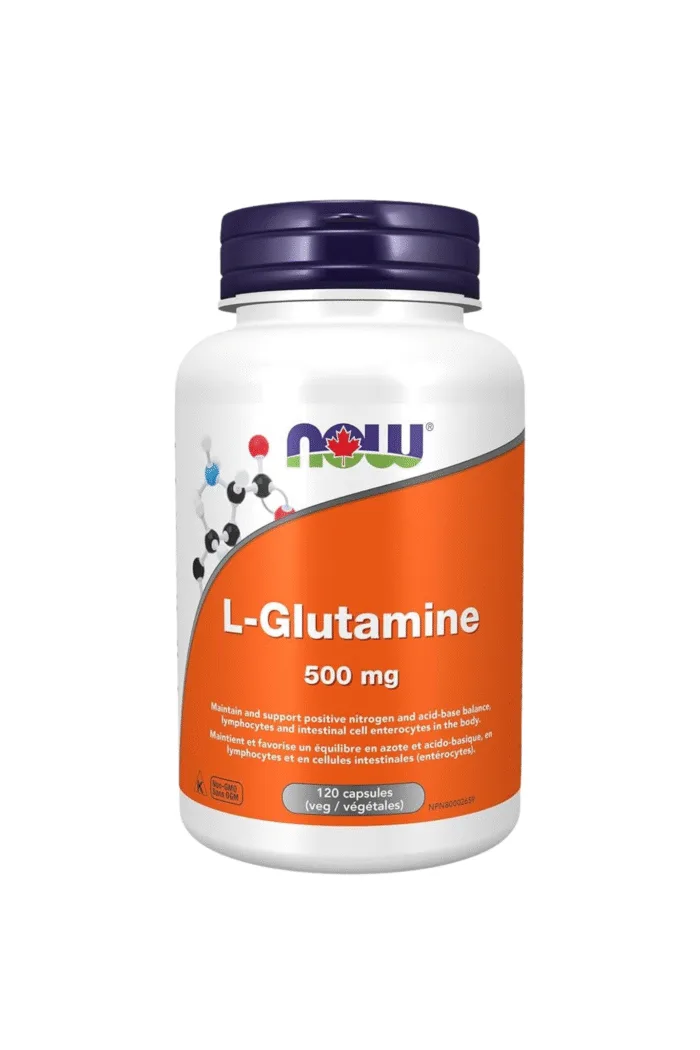 NOW L-Glutamine - 120 Capsules - Image 1