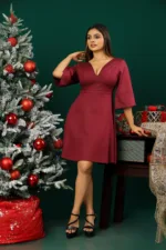 Draped Sleeve Mini Dress - Image 2