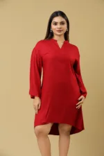 Maroon Baggie Maxi Dress - Image 3