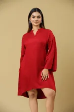 Maroon Baggie Maxi Dress - Image 4