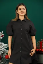 Drop Shoulder Shirt Dress - Image 3