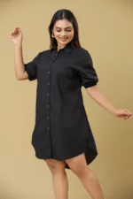 Drop Shoulder Shirt Dress - Image 5