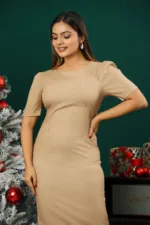 Contour Puff Midi Dress - Image 3