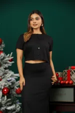 Noir Elegance Co-Ord Top