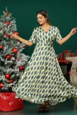 Front Criss Cross Long Dress - Image 2