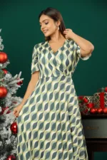 Front Criss Cross Long Dress - Image 3