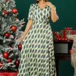 Front Criss Cross Long Dress