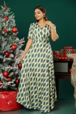 Front Criss Cross Long Dress