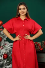 DARTED BUTTONED DOWN DRESS - Image 2