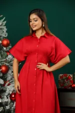 DARTED BUTTONED DOWN DRESS - Image 3