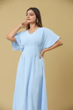 SOFT SLEEVE ALINE MIDI DRESS - Image 3